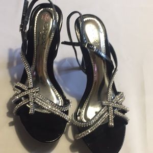 Dbdk Fashion black silver sandals sz 8